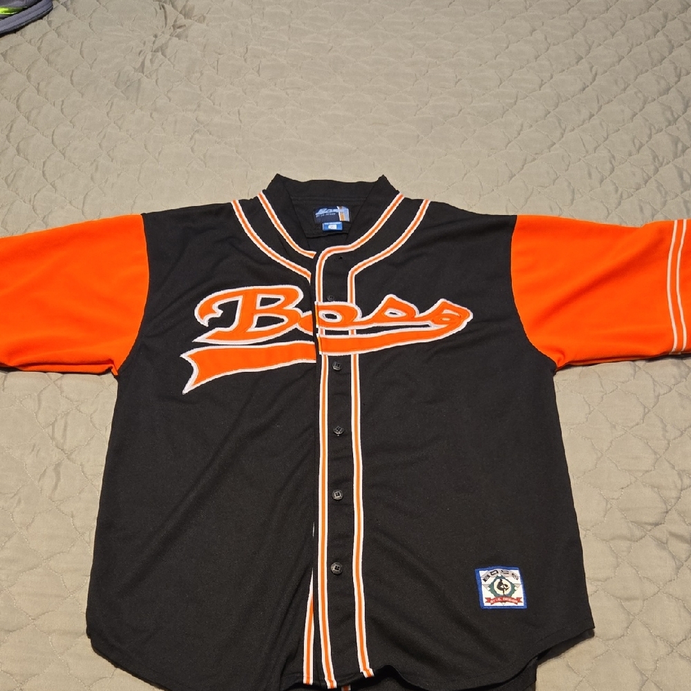 BOSS Black and Orange Baseball Jersey